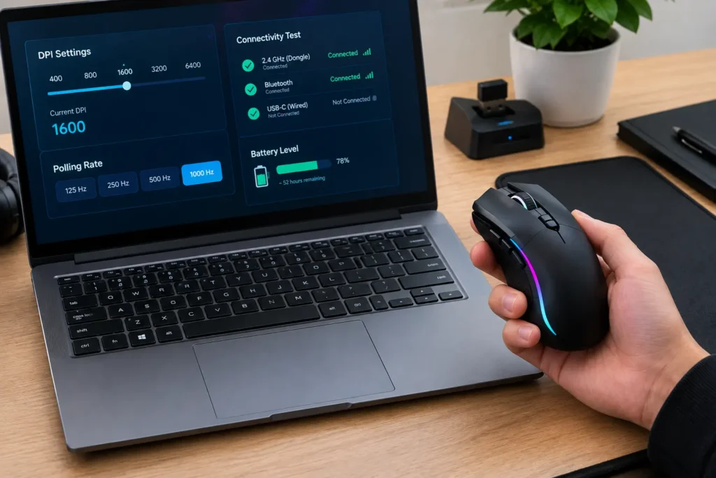 Comparing wireless gaming mouse specs during selection in $25