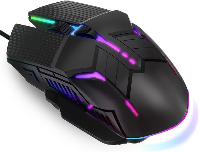 MELOGAGA Wired Gaming Mouse RGB USB Mouse