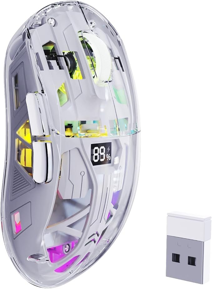 FREEWOLF A2 Transparent Wireless Gaming Mouse